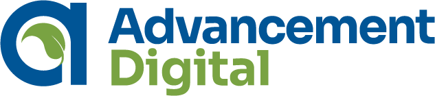 Advancement Digital logo: Blue 