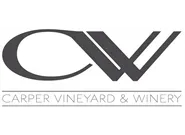 Carper Vineyard & Winery logo with stylized C and W in black and gray