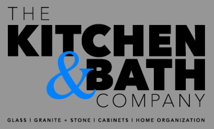 The Kitchen & Bath Company logo in black and blue on a gray background, with a small services tagline.