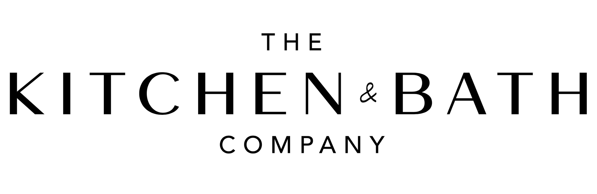 The Kitchen & Bath Company logo in black and blue on a gray background, with a small services tagline.