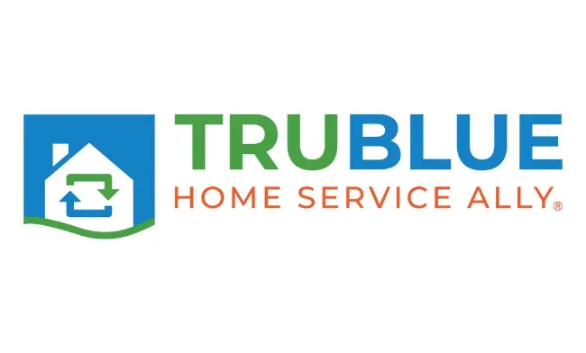 TruBlue Home Service Ally logo in blue, green, and orange with house icon