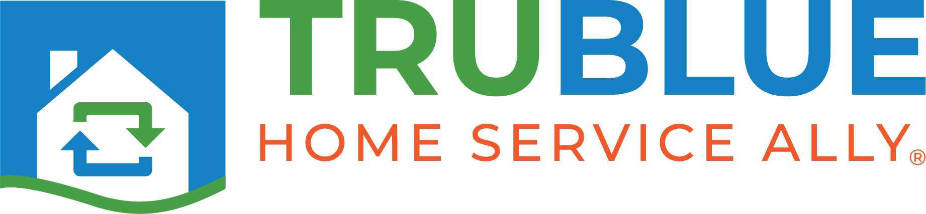 TRUBLUE Home Service Ally logo with blue house icon and green text