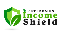 The retirement income shield logo is a green shield with leaves on it.