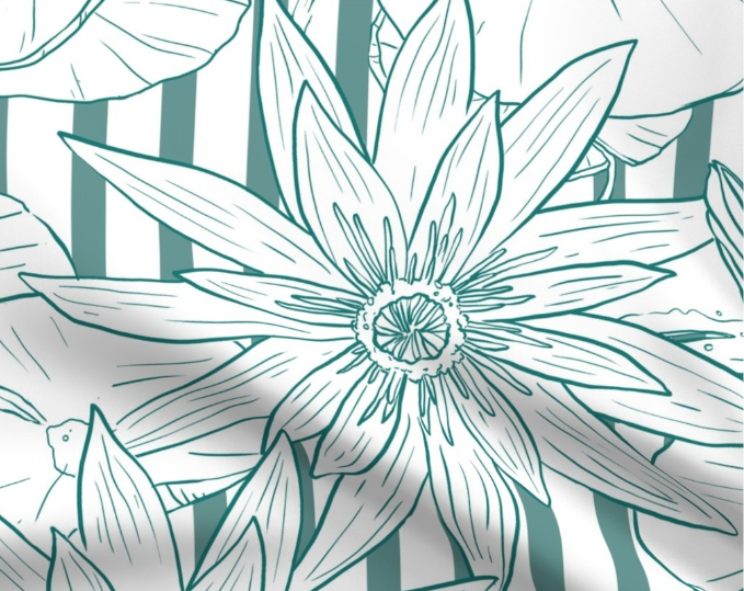 Lily Lagoon Fabric