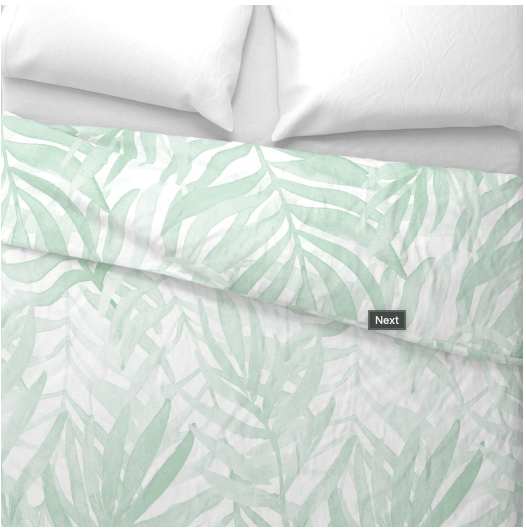 Tropical Sea Foam Duvet Cover
