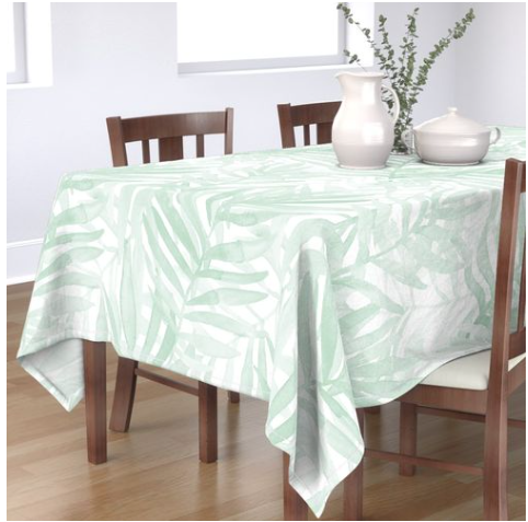 Tropical Sea Foam Table Cloth