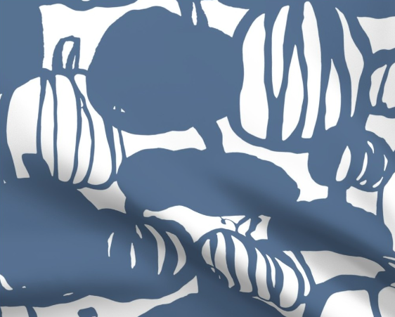 Blue Pumpkin Mirage Fabric