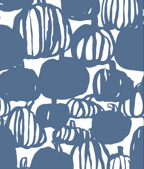 Blue Pumpkin Mirage Table Cloth