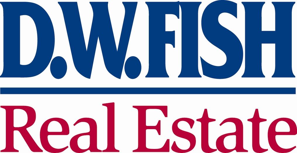 D.W. Fish Real Estate logo in blue and red text