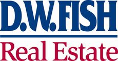 D.W. Fish Real Estate logo in blue and red text