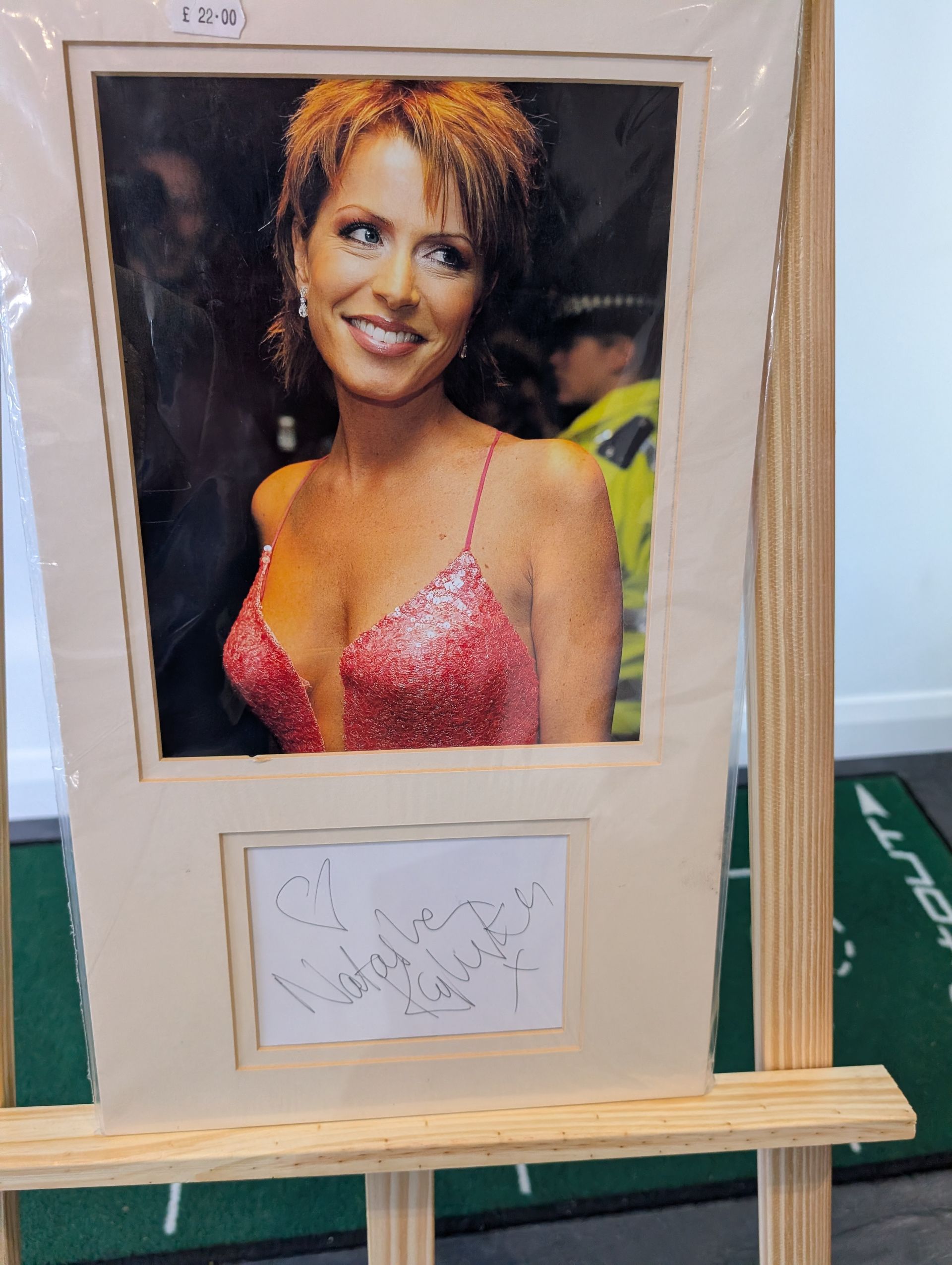 Natasha Kaplinsky Hand Signed Index Card