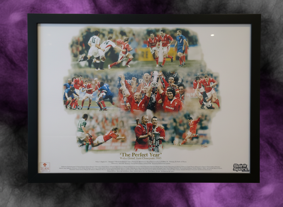 2005 Wales Grand Slam Squad Hand Signed Large Montage