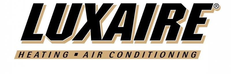 The Luxaire logo with the brand name in black, bold, italicized letters above 