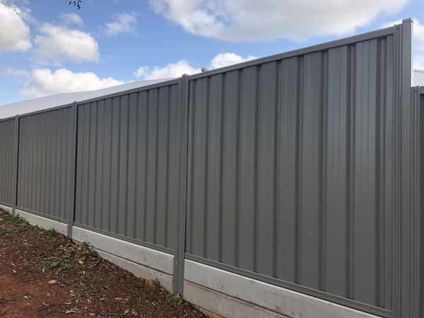 New grey metal fence | Roseworthy, SA | Bazza's Fencing
