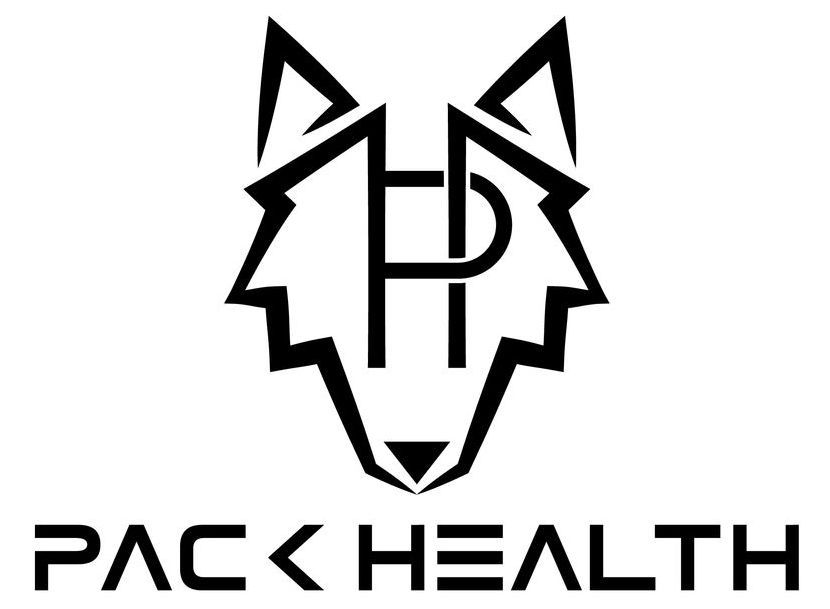 PAC Health logo with stylized black wolf head and text on white background