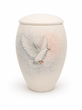 Urn Vliegende Duif (hand beschilderd)