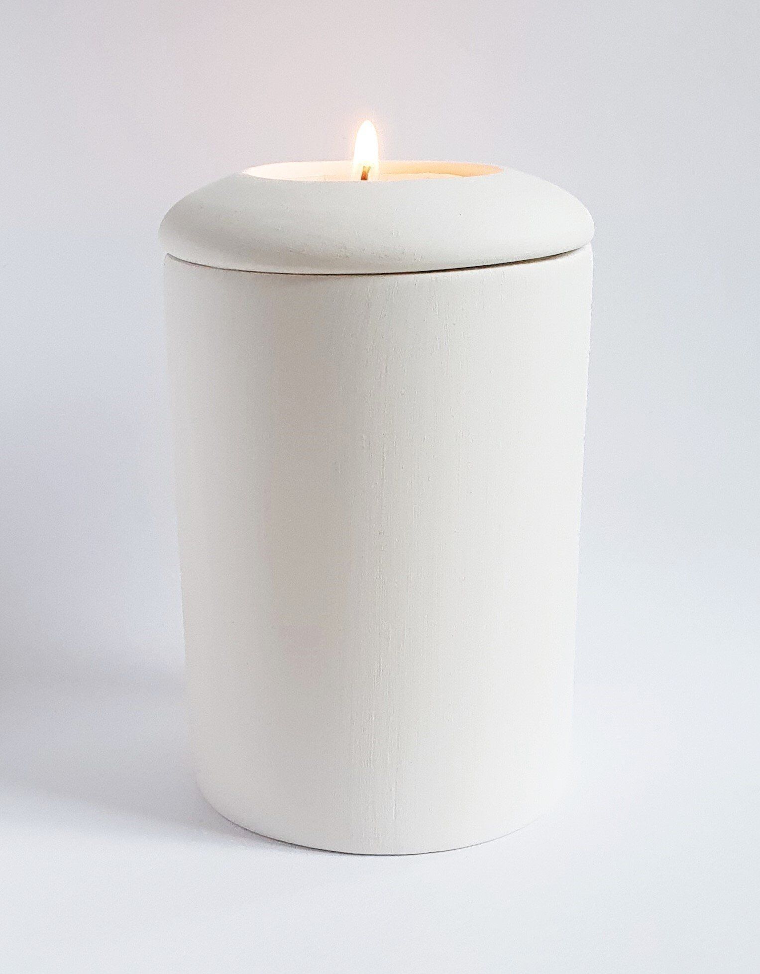 Cylinder urn with personal photo