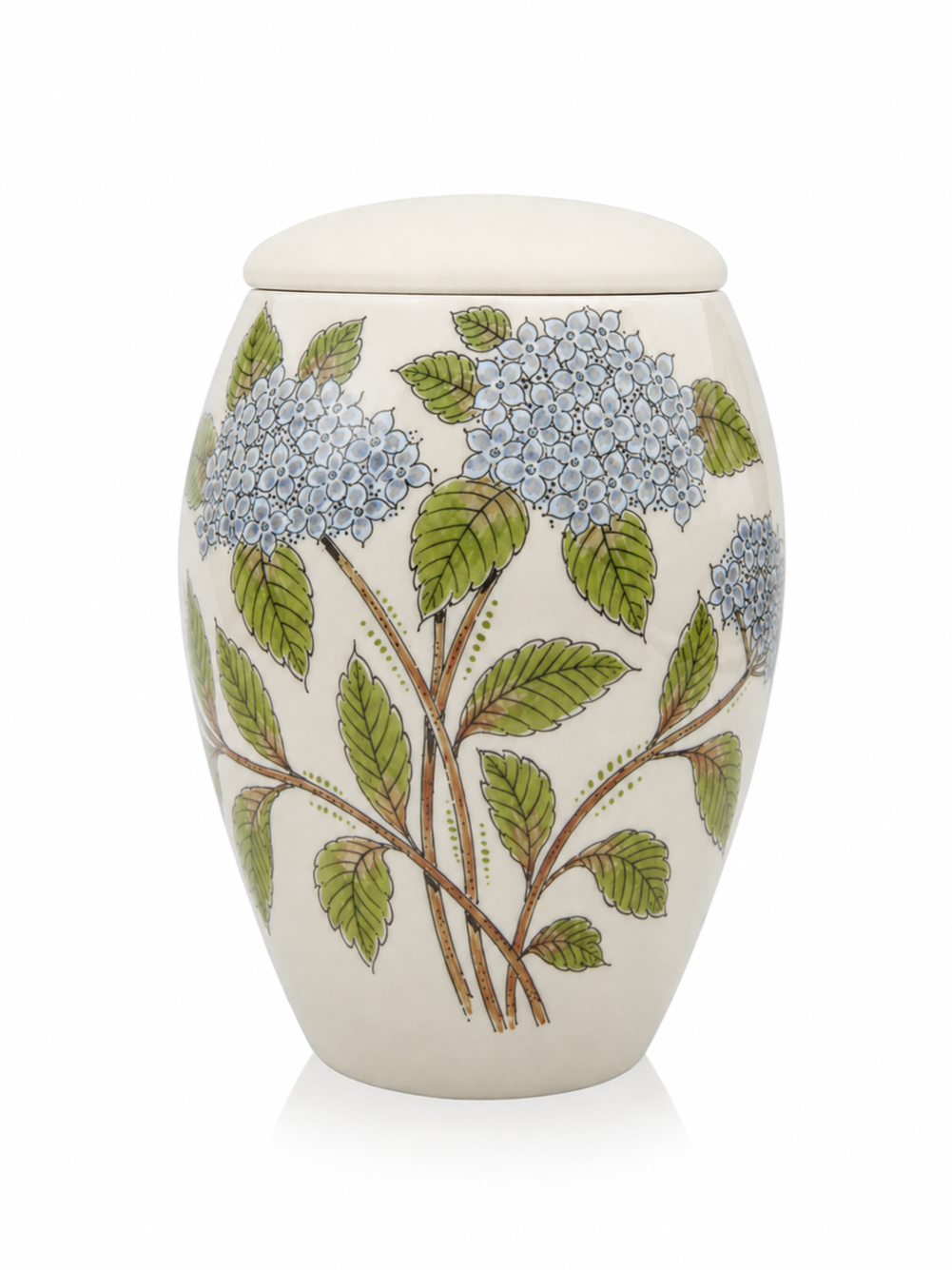 Urn Hortensia Blauw hand beschilderd