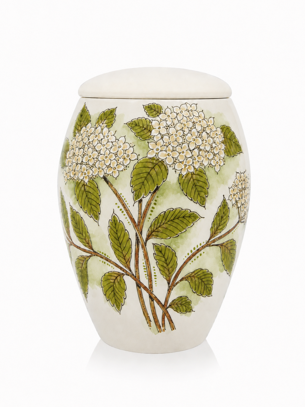 Urn Hortensia Crême-wit
hand beschilderd
