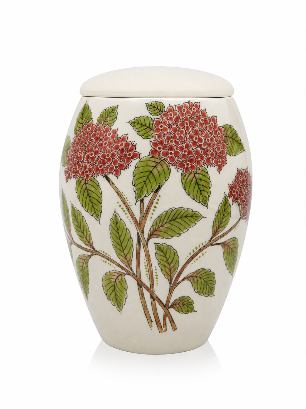 Urn Hortensia Rood
hand beschilderd