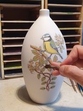 schilderproces urn pimpelmeesje