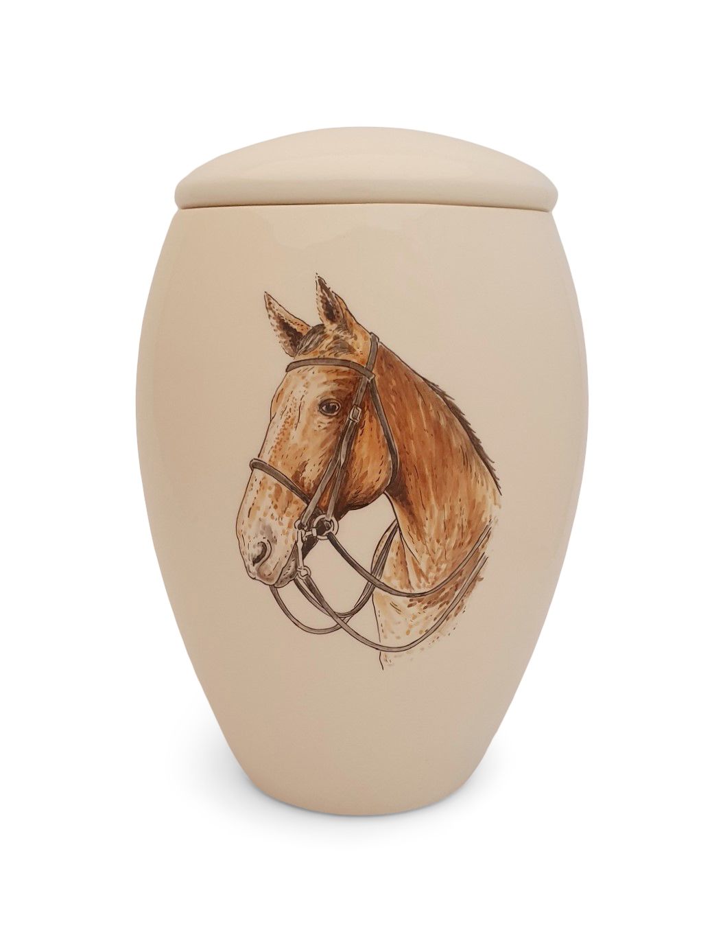 hand painted cremation urn horse - phoenix urns