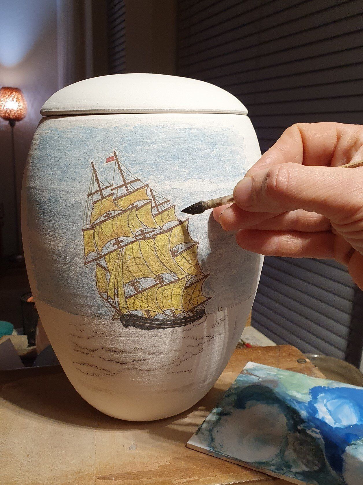 maatwerk urn speciaalopdracht Zeilschip