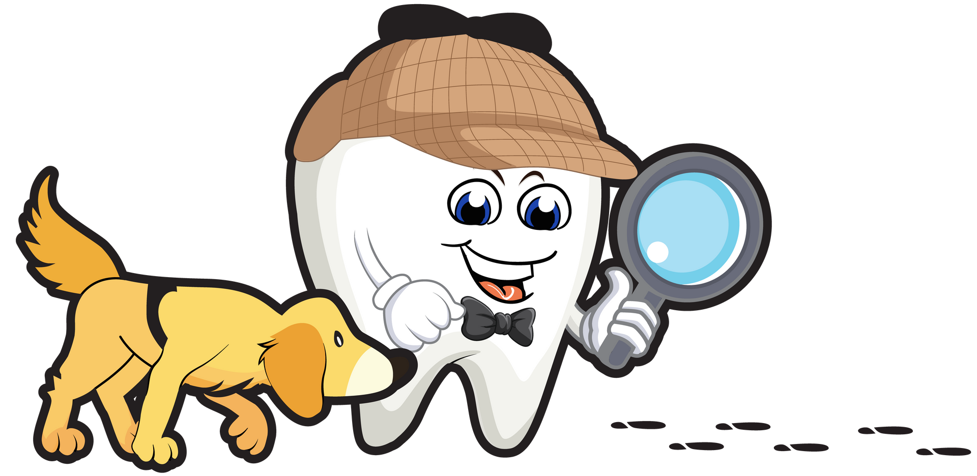 Sherlock Tooth | Tooth Holding Magnifying Glass | Tooth With A Hat | Cavity Detective | Best Pediatric Dentist In Tinton Falls, NJ