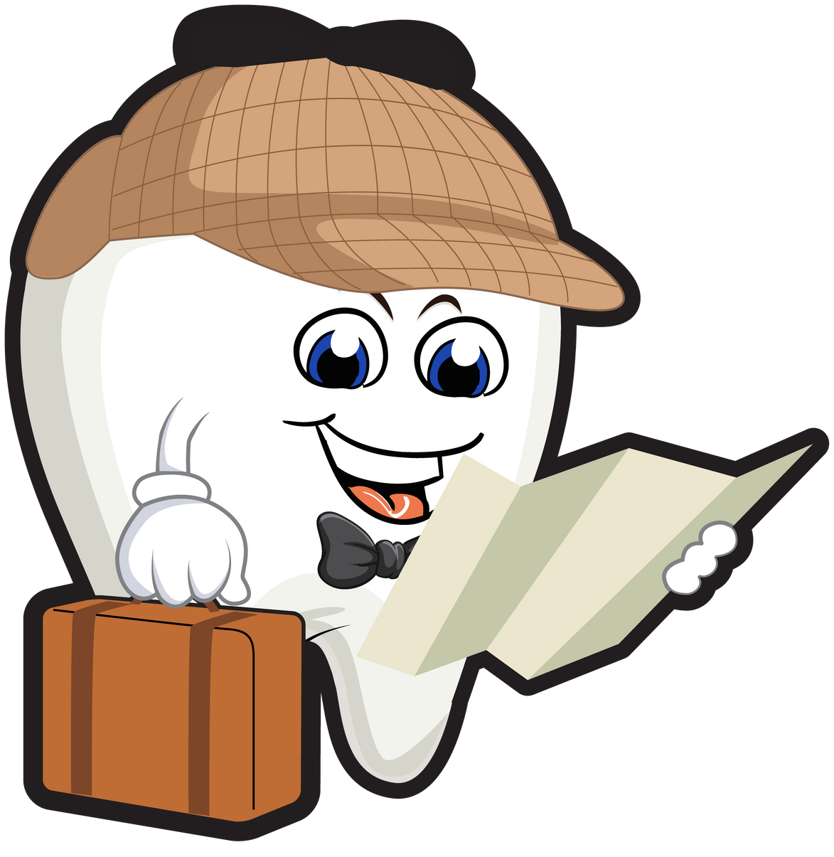 Sherlock Tooth | Tooth Holding Magnifying Glass | Tooth With A Hat | Cavity Detective | Best Pediatric Dentist In Tinton Falls, NJ