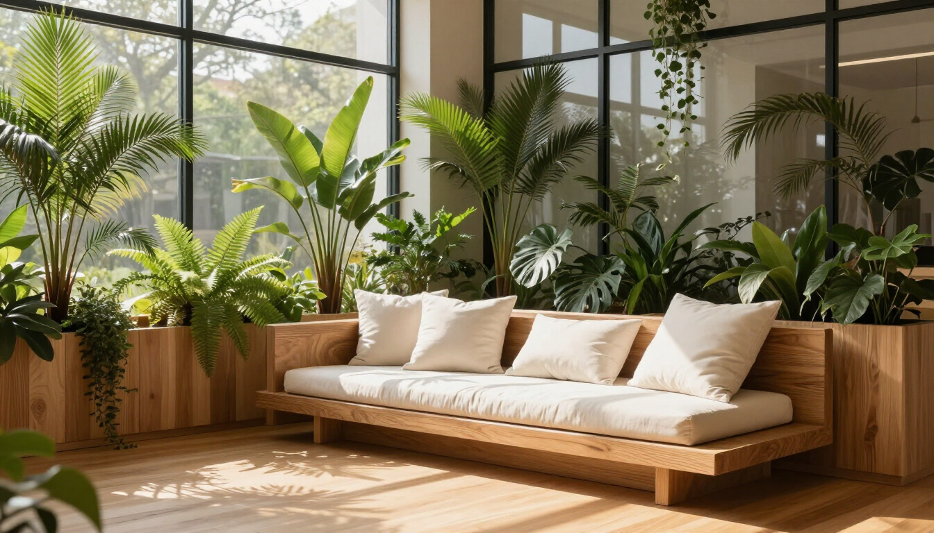 A peaceful indoor garden for relaxation