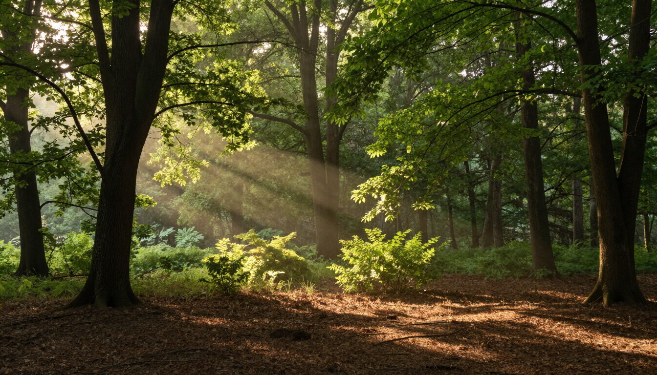 Peaceful forest path