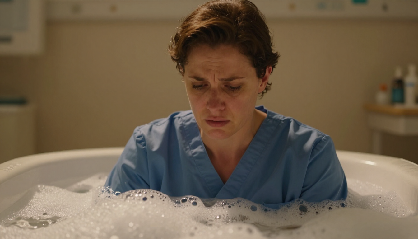 Healthcare worker feeling overwhelmed