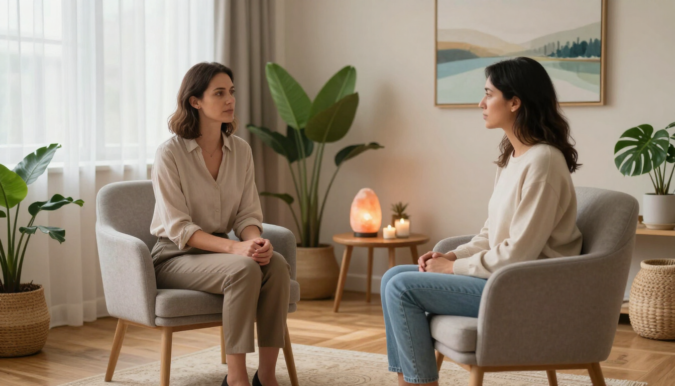 Therapy session for healthcare worker