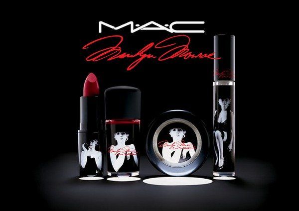 קולקציית מוצרי איפור ואריזות של MAC במהדורת מרילין מונרו המיוחדת (Marilyn Monroe), המציגה חדות הדפסה גבוהה של לוגואים ודמויות כפי שמבוצע בטכנולוגיות דפוס דיגיטלי בחולון.