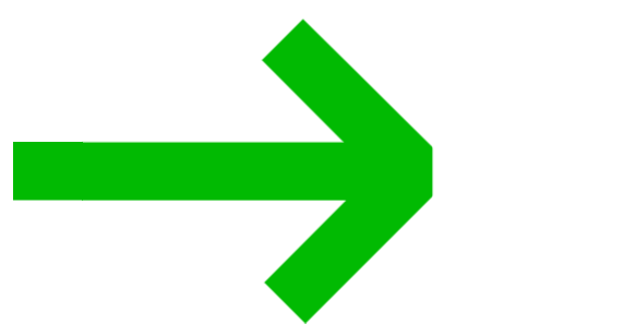 Green right-pointing arrow icon on a white background