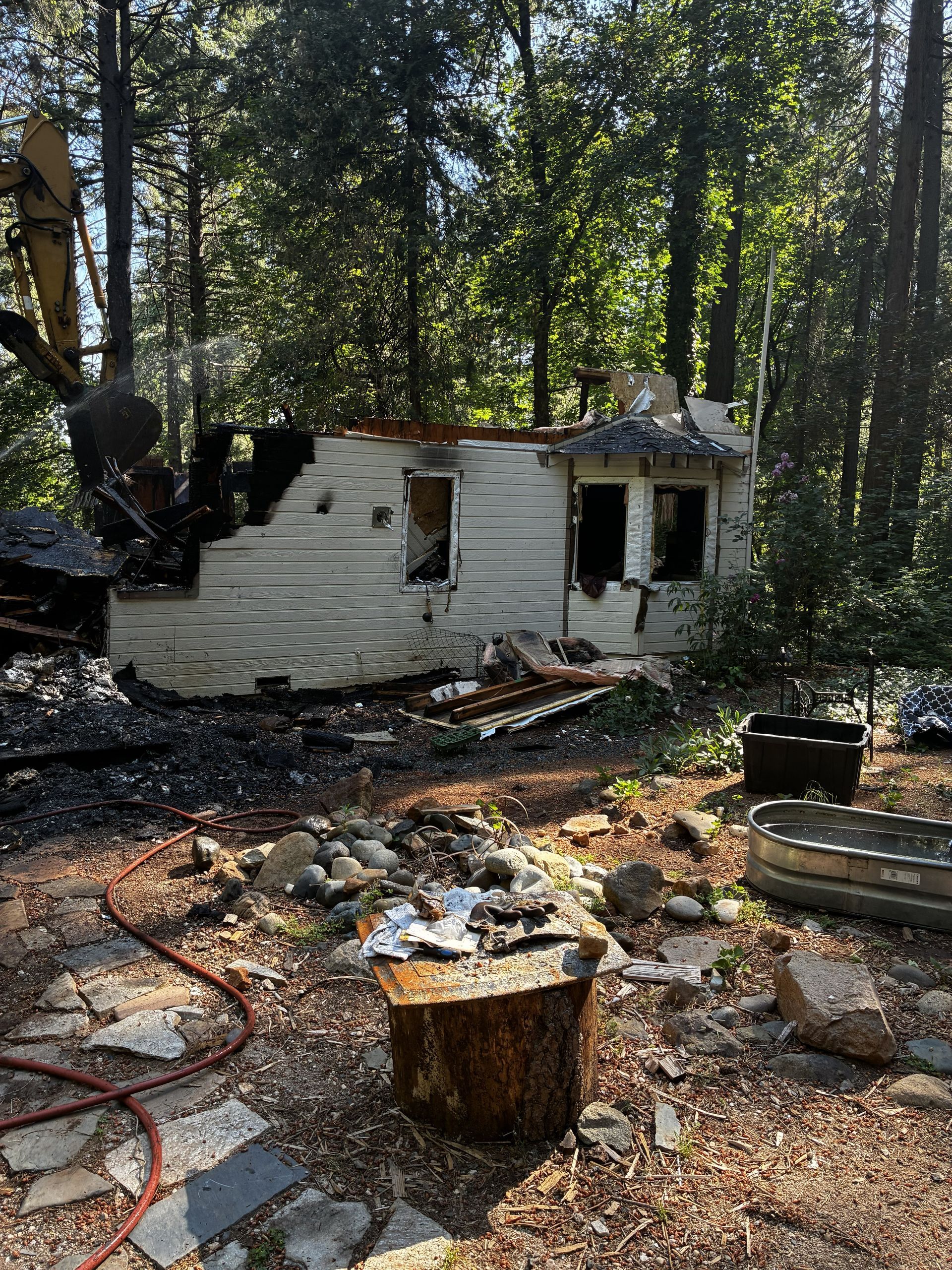 picture of burned house after fire