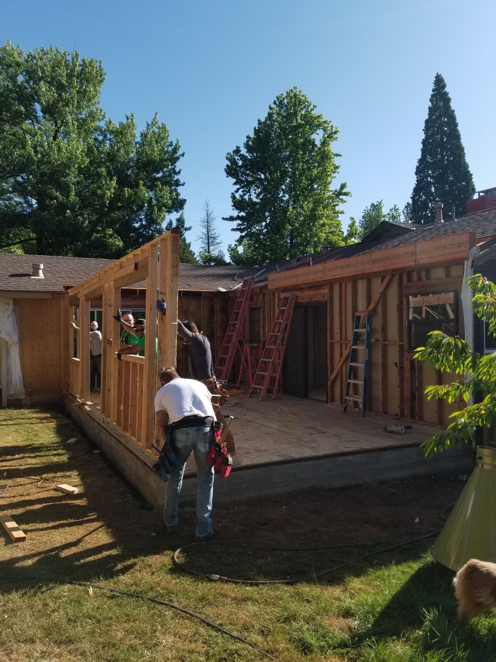 Home Addition Wall Framing Construction