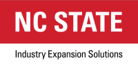 the logo for nc state industry expansion solutions is red and white the logo for nc state industry expansion solutions is red and white
