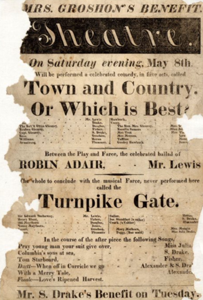 Broadside from Drake's Theatre in Louisville, Kentucky