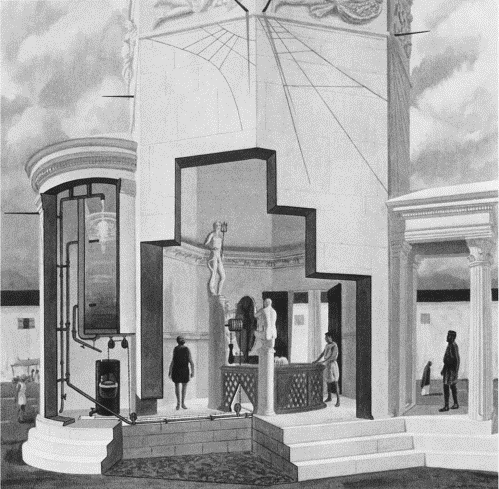 Cutaway View of the Tower of the Winds.   