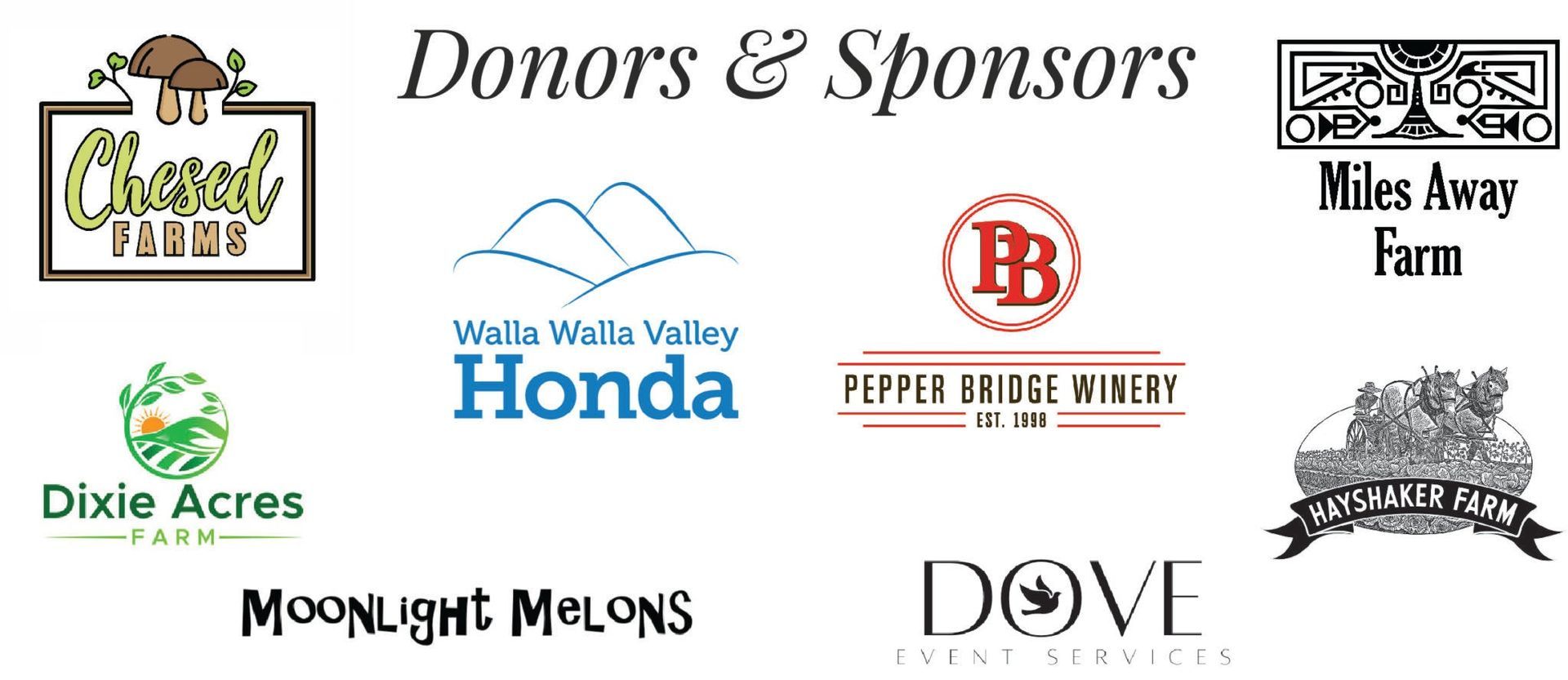 Sustainable Winemaker Dinner | Donors & Sponsors