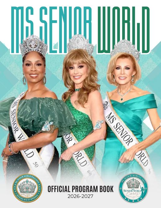 Ms senior World Pageant official program book celebrating five golden years Beauty Queens