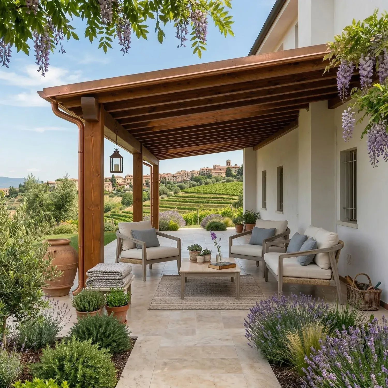 Pergola addossata