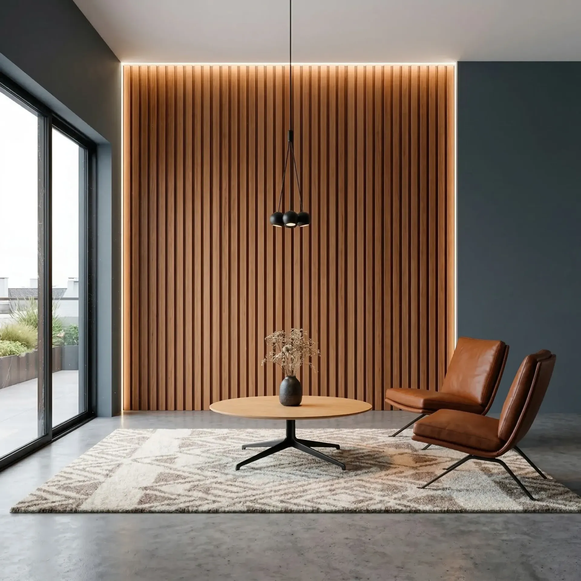 Rivestimento murale listelli legno 