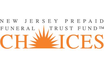 The logo for the New Jersey Prepaid Funeral Trust Fund, featuring the word CHOICES in orange with a sunburst icon.