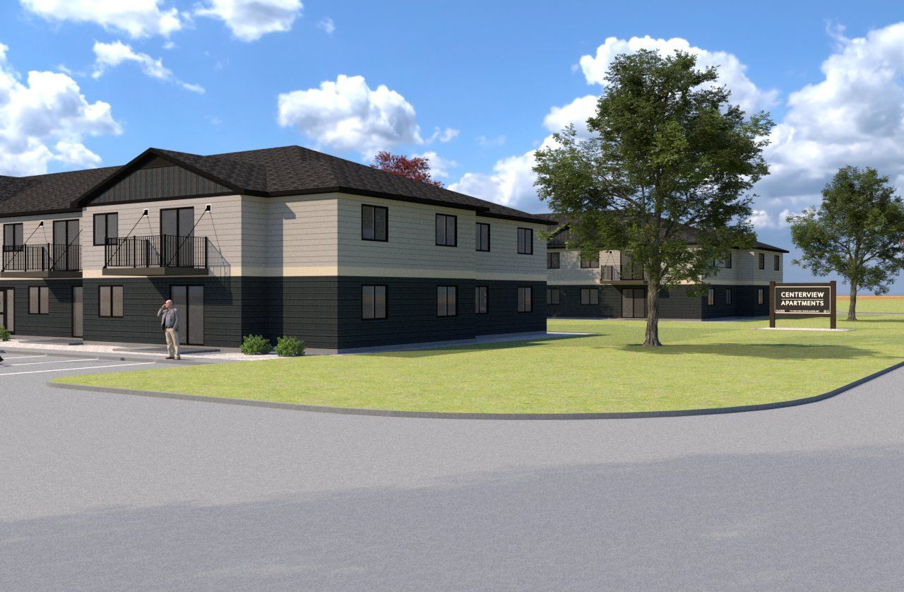 An artist 's impression of a large apartment building