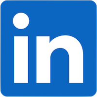 Le logo de LinkedIn : un « in » minuscule blanc à l’intérieur d’un carré bleu aux coins arrondis.