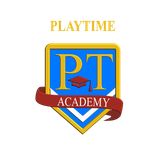 A playtime academy logo with a graduation cap on it