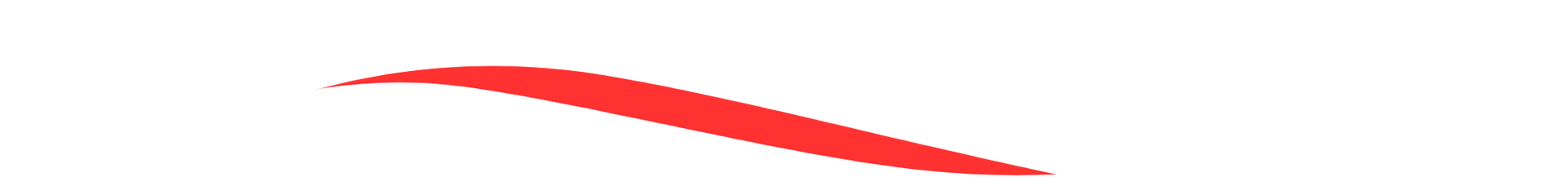 A red ribbon is floating in the air on a white background.