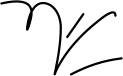 Abstract black line drawing; a curved flourish atop a
